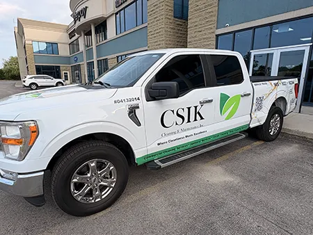 CSIK Cleaning service truck delivering Commercial Cleaning Services in Hamilton.